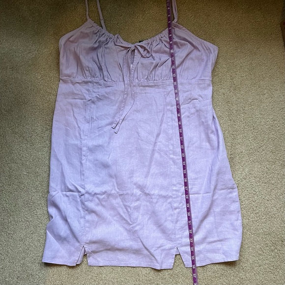 Wild Fable Women’s Ruched Linen Slip Dress Lavender NWT Target Plus - Picture 8 of 10
